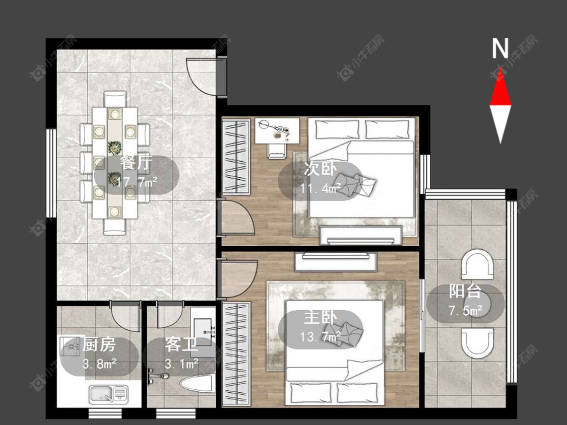 工房北区房源户型图 常州工房北区在售二手房源户型图_小牛看房