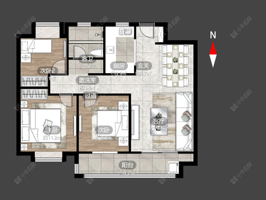 弘阳云峯房源户型图 常州弘阳云峯在售二手房源户型图_小牛看房