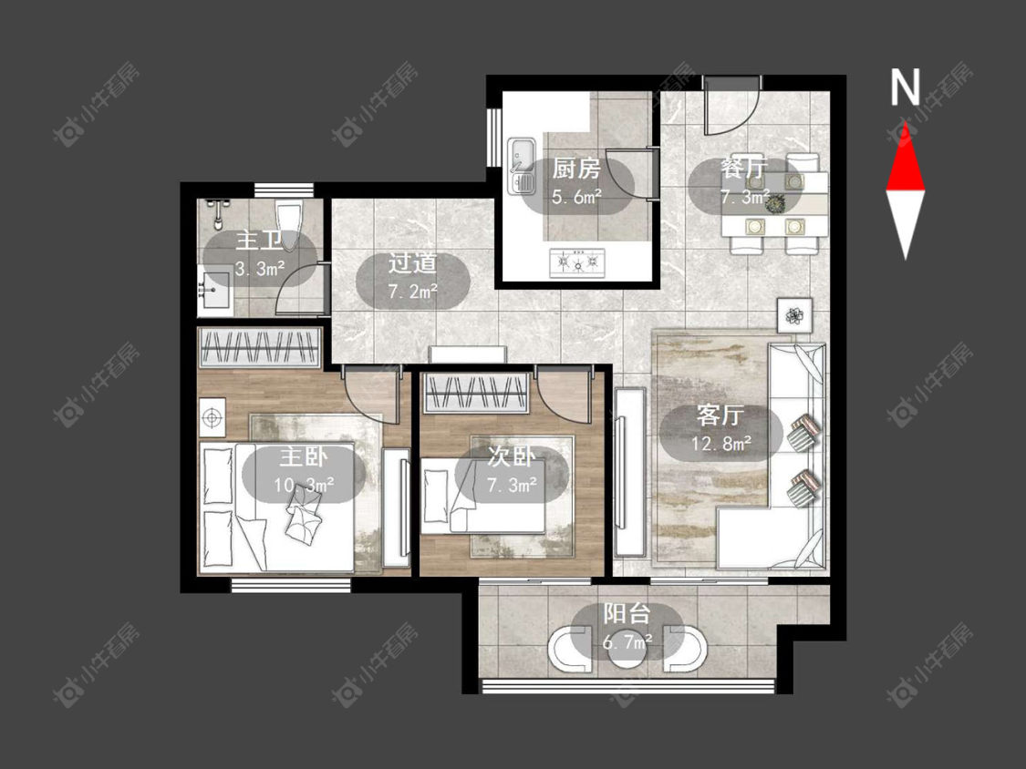 常州观湖名轩在售二手房源户型图_小牛看房