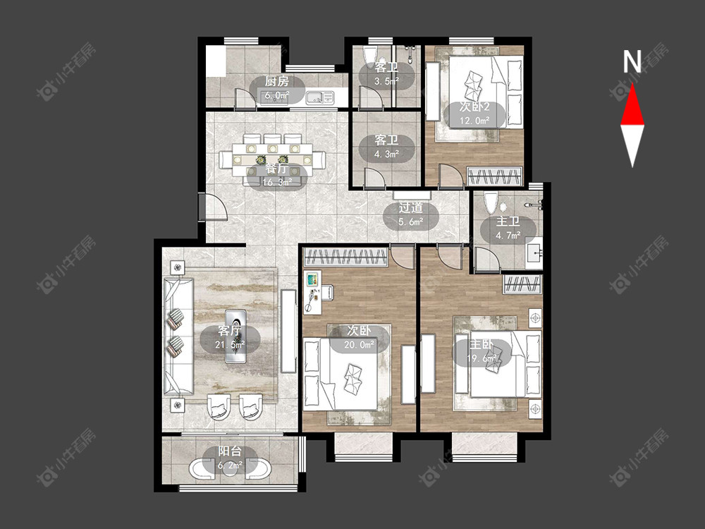 常州天丽雅居在售二手房源户型图_小牛看房