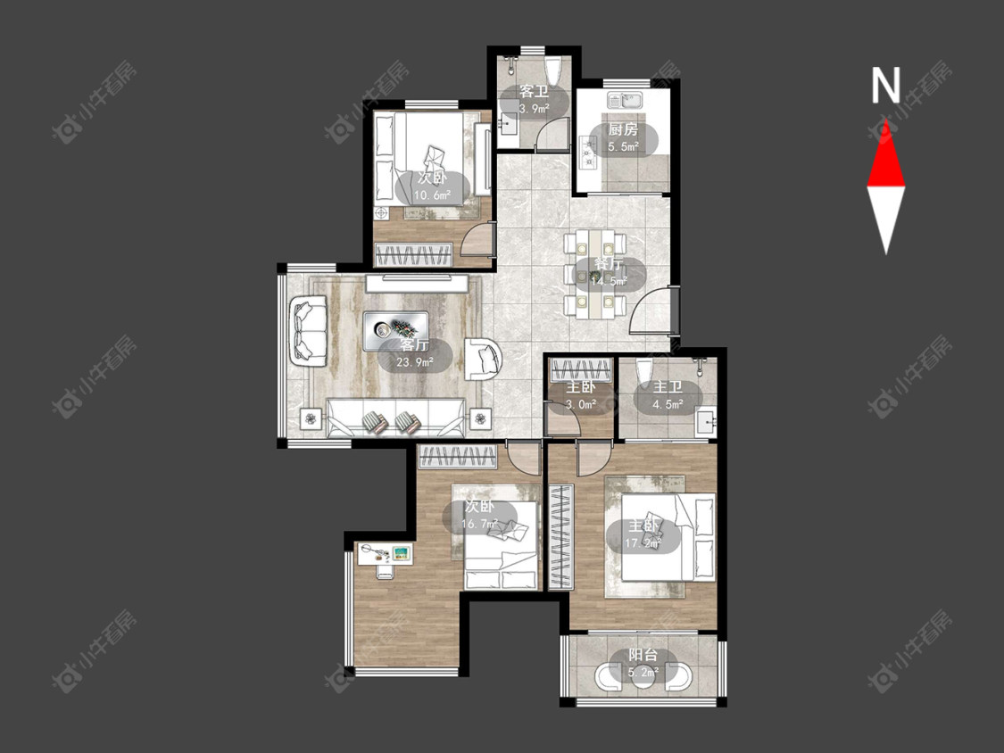 都市桃源三期房源户型图 常州都市桃源三期在售二手房源户型图_小牛看房