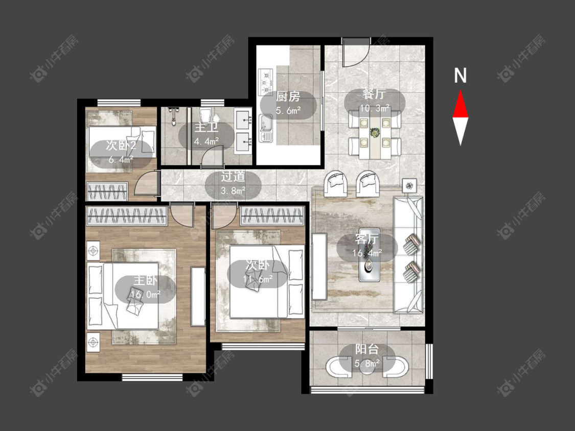 天禄西阆苑房源户型图 常州天禄西阆苑在售二手房源户型图_小牛看房