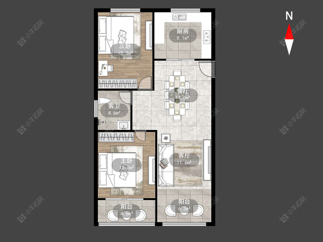 常州河苑家园一期在售二手房源户型图_小牛看房