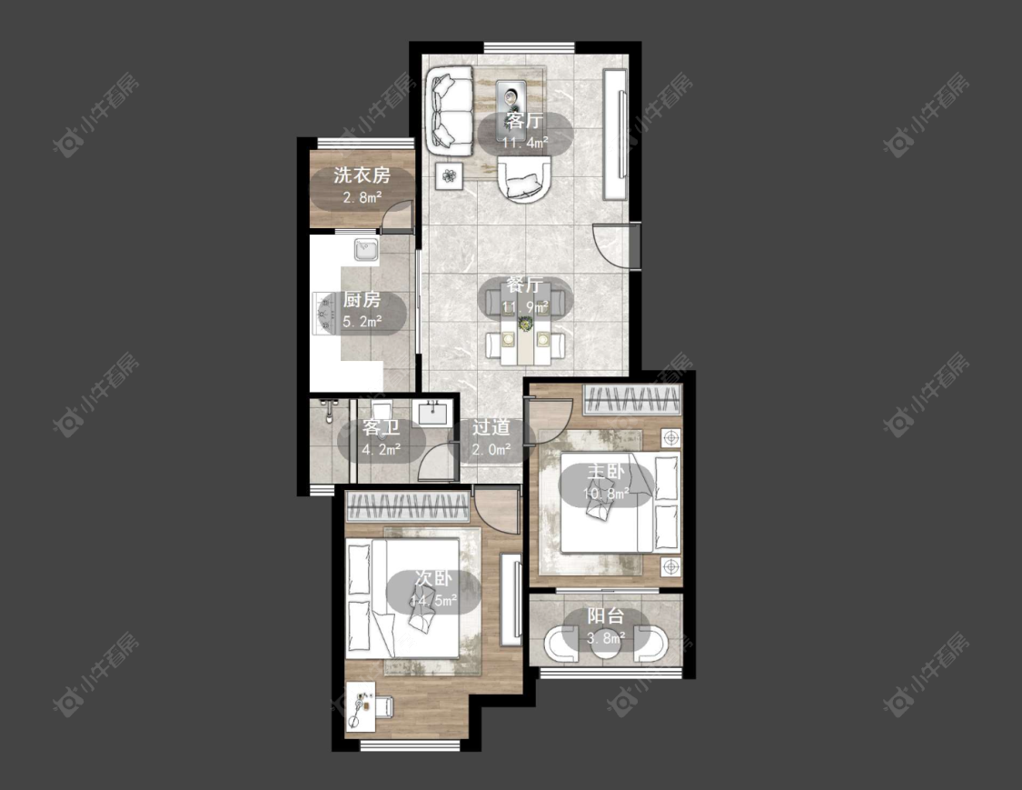 常州怡枫苑在售二手房源户型图_小牛看房