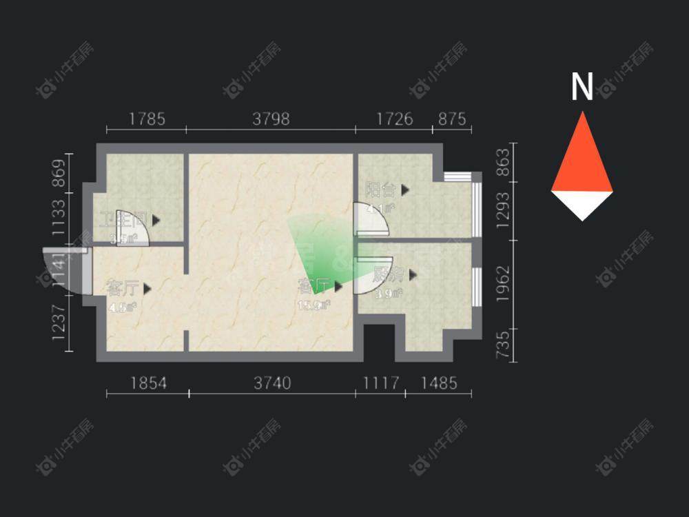 常州吾悦广场悦+公寓在售二手房源户型图_小牛看房