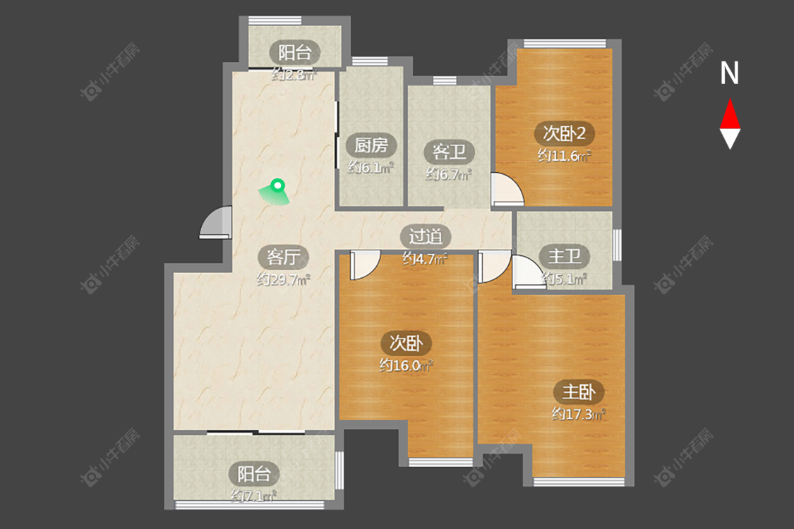 常州新城熙园在售二手房源户型图_小牛看房