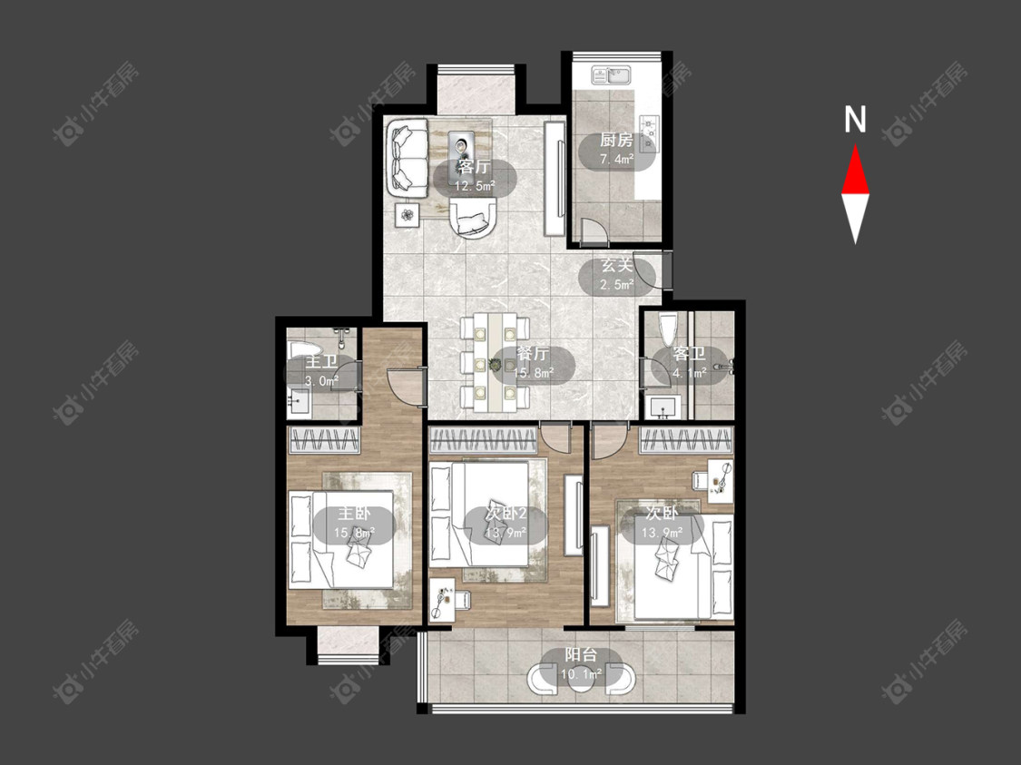常州金禧园(钟楼)在售二手房源户型图_小牛看房