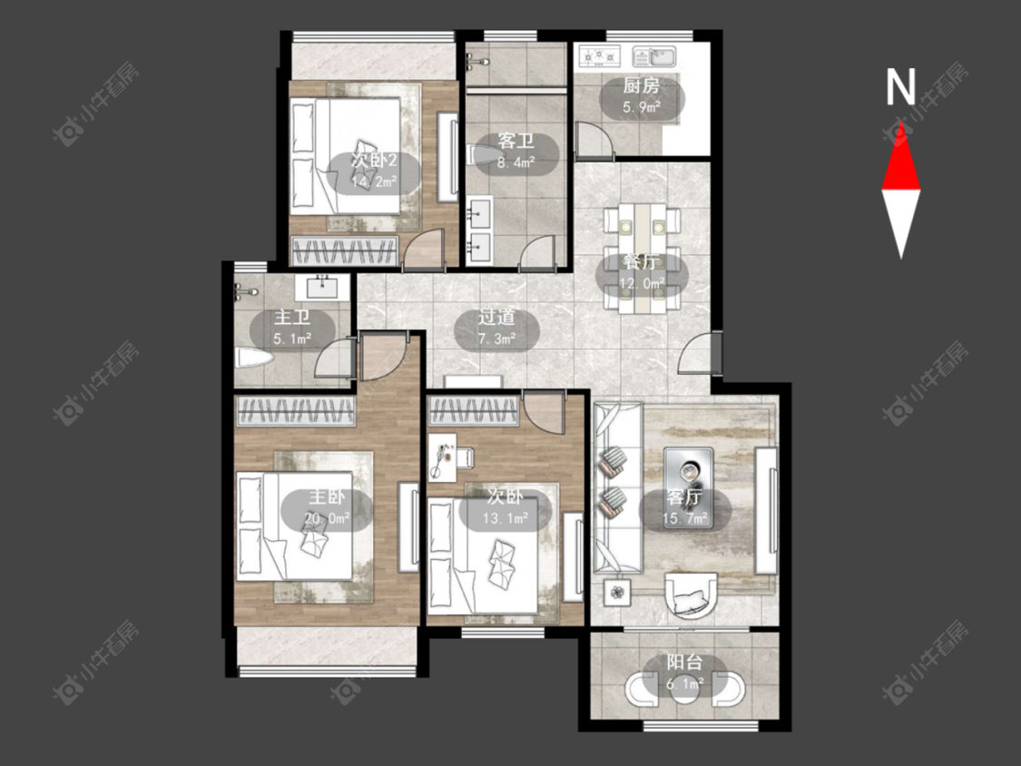 顺园二村房源户型图 常州顺园二村在售二手房源户型图_小牛看房