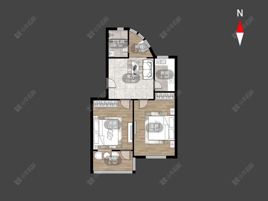 常州翠竹新村南区在售二手房房源户型图_小牛看房