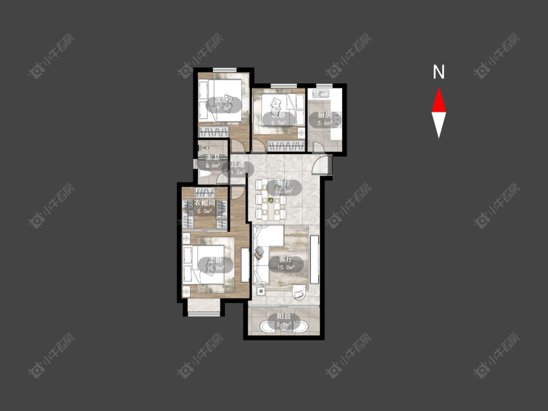 常州中海锦珑湾在售二手房源户型图_小牛看房