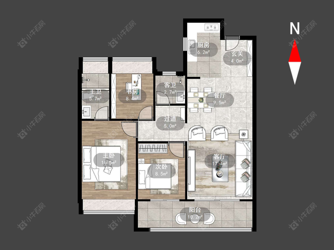 常州万科国宾道在售二手房源户型图_小牛看房