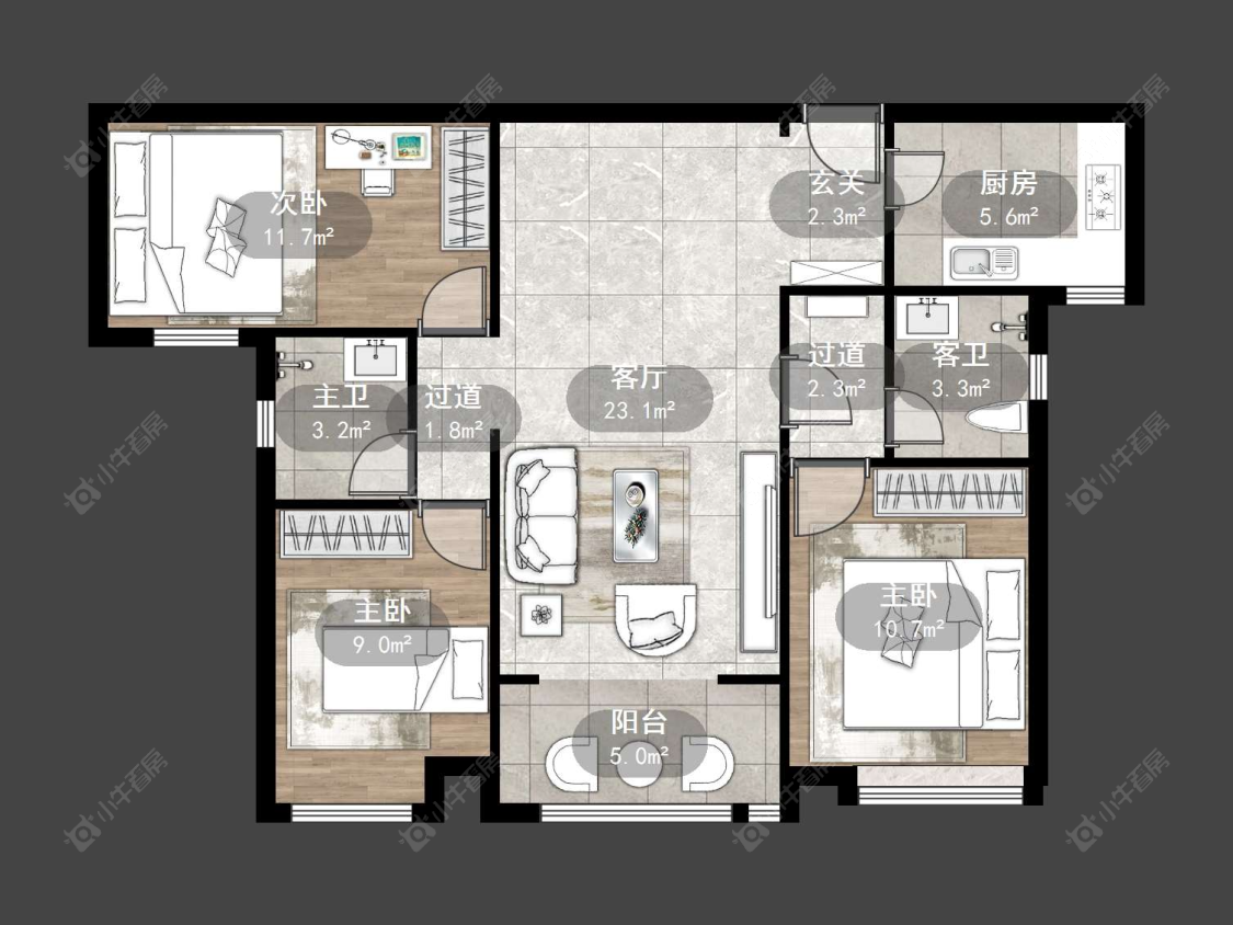 吾悦华府(丹阳)房源户型图 丹阳吾悦华府(丹阳)在售二手房源户型图_小牛看房