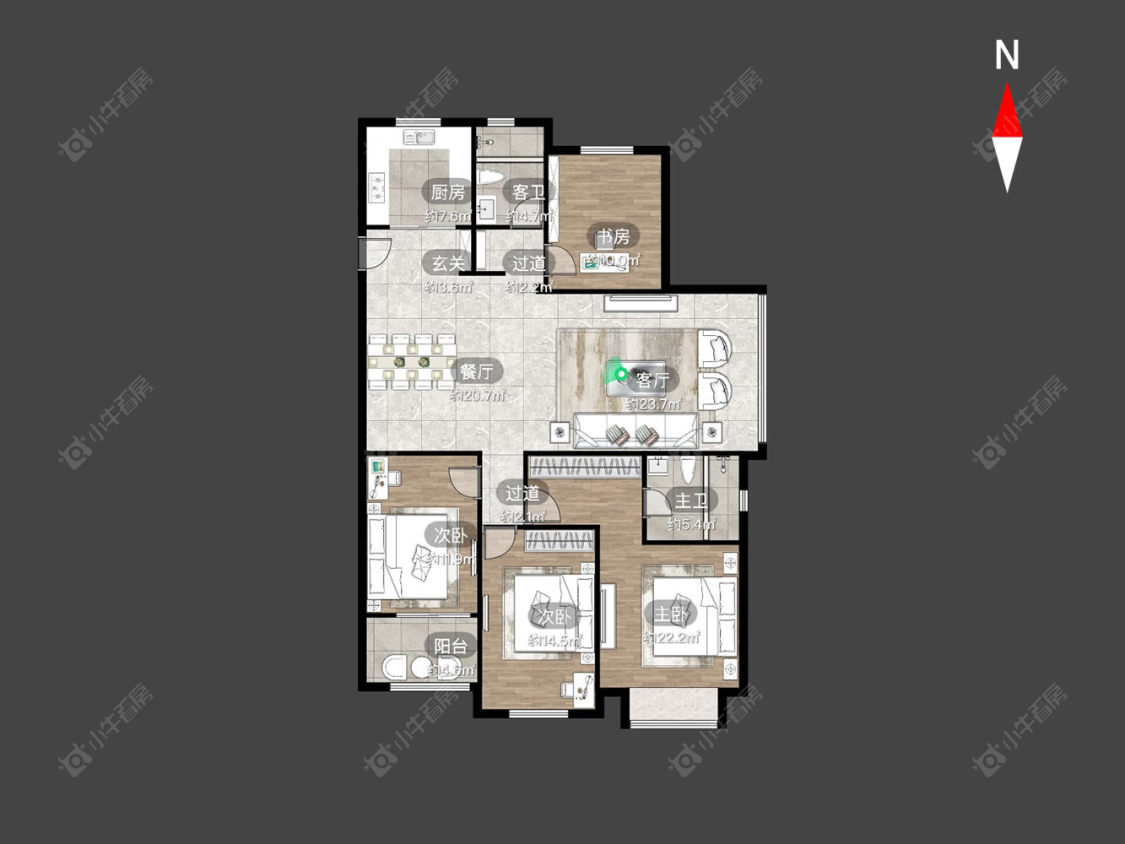 龙湖香醍时光房源户型图 常州龙湖香醍时光在售二手房源户型图_小牛看房