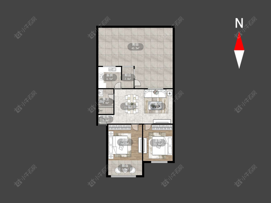 翠竹新村南区房源户型图 常州翠竹新村南区在售二手房源户型图_小牛看房