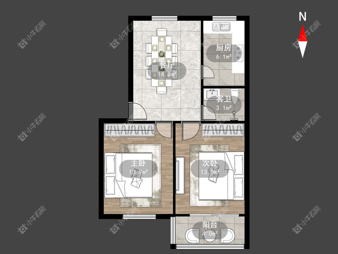 常州机厂街在租房源户型图_小牛看房