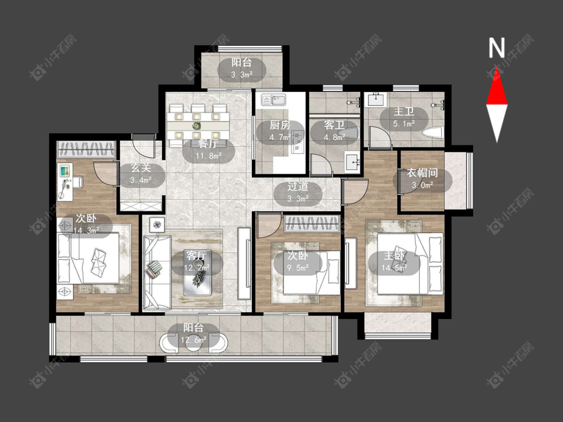 万科瑧湾汇(原蓝光黑钻)房源户型图 常州万科瑧湾汇(原蓝光黑钻)在售二手房源户型图_小牛看房