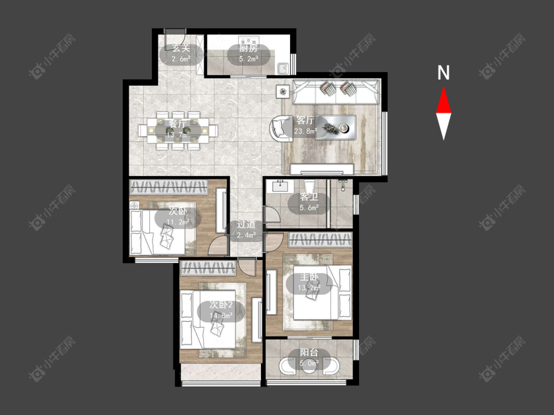 常州春晓苑在售二手房源户型图_小牛看房