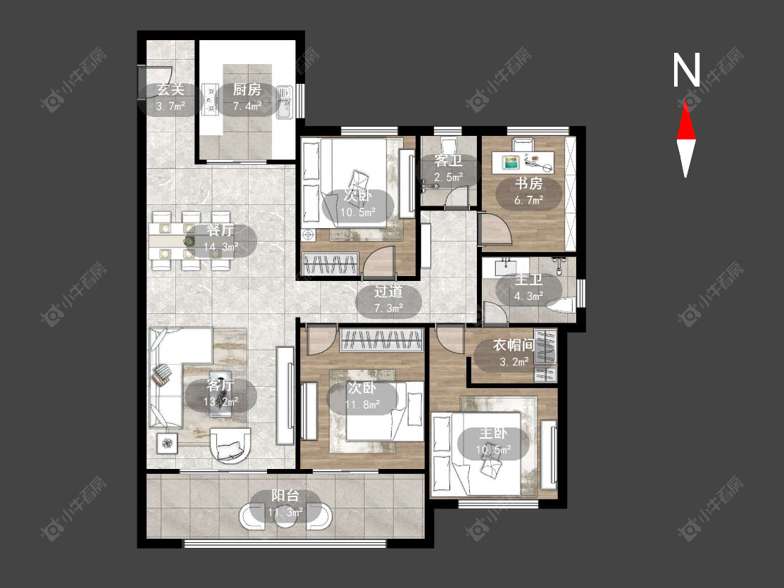 常州璞樾门第在售二手房源户型图_小牛看房