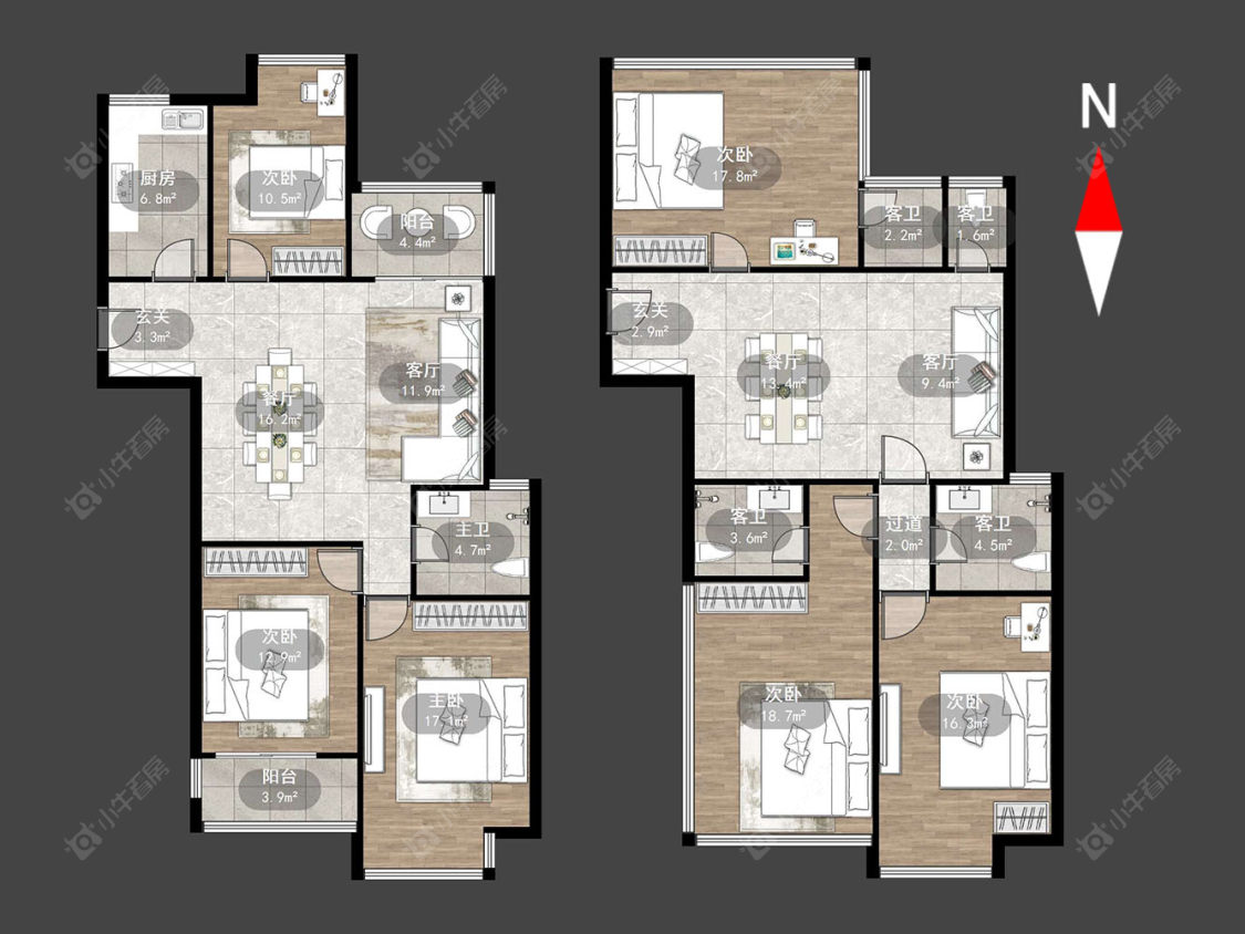 常州喜盈门花苑在售二手房源户型图_小牛看房