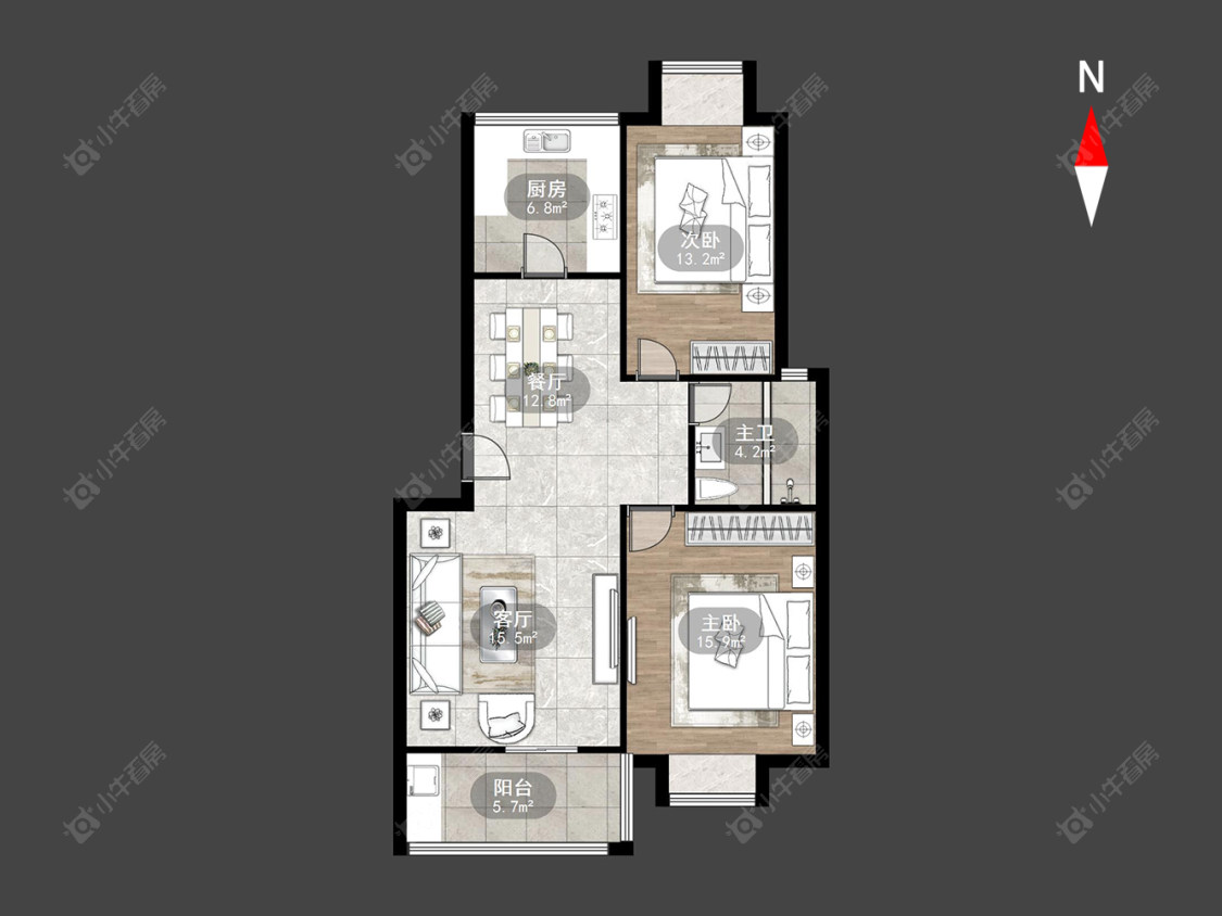 常州陈渡新苑在售二手房源户型图_小牛看房