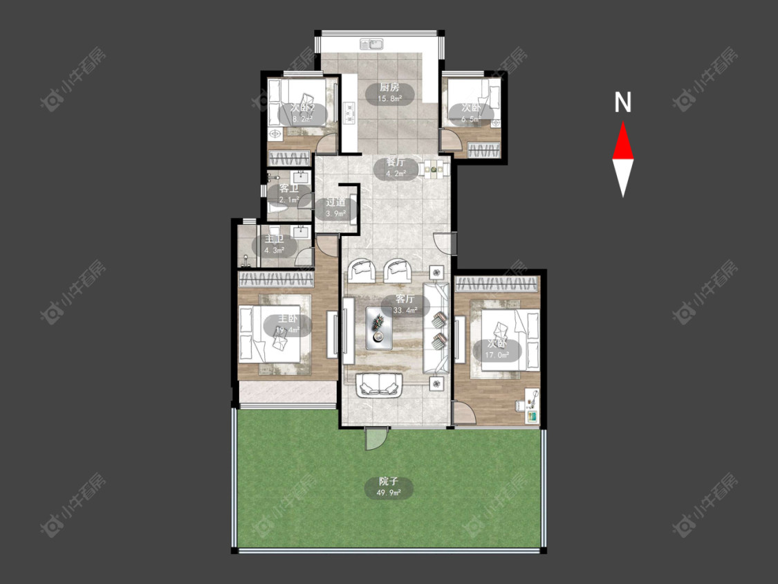 常州美的江山樾在售二手房源户型图_小牛看房