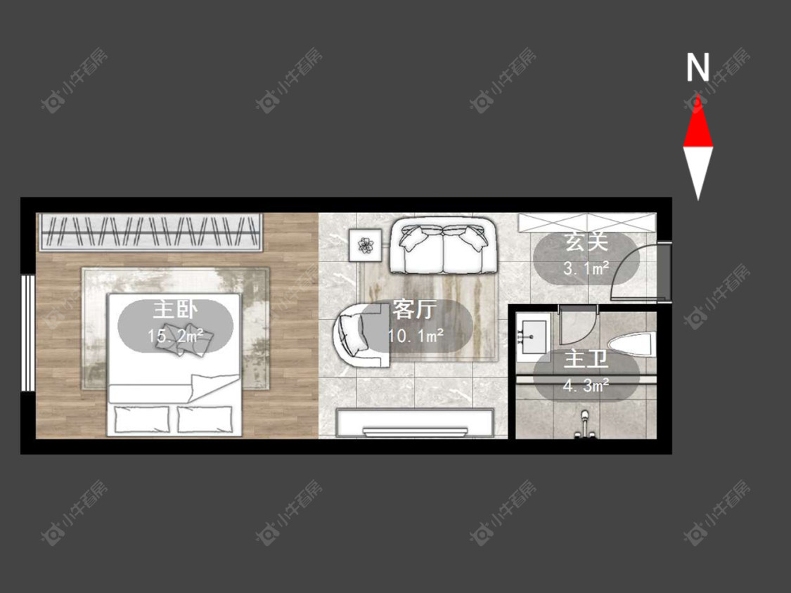现代城房源户型图 常州现代城在售二手房源户型图_小牛看房