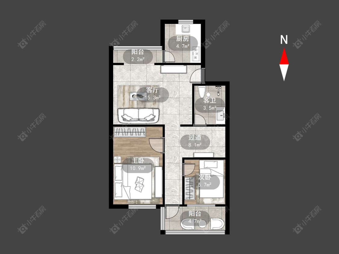 常州坛园在售二手房源户型图_小牛看房