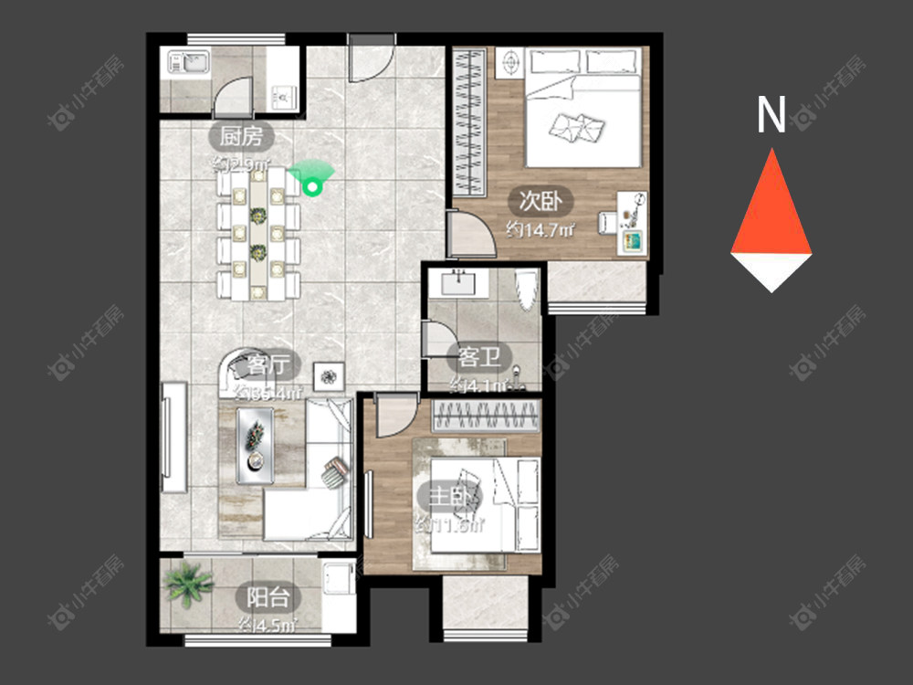 弘建壹品房源户型图 常州弘建壹品在售二手房源户型图_小牛看房