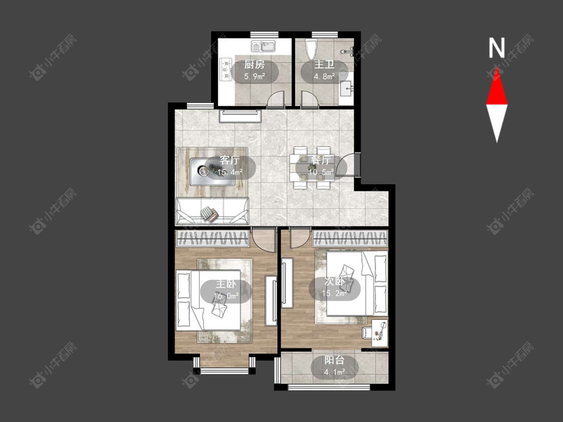 常州小湖新村在售二手房源户型图_小牛看房