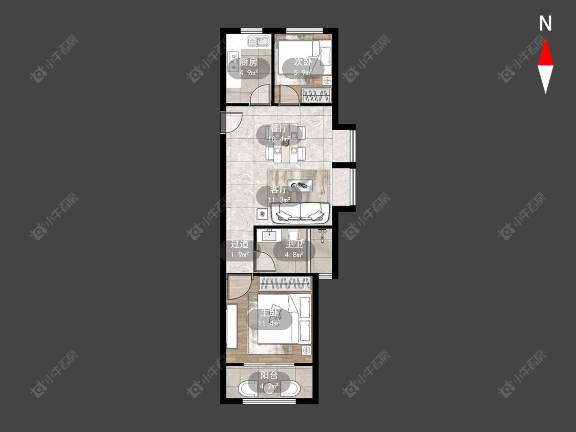 常州清云澜湾A区在售二手房源户型图_小牛看房