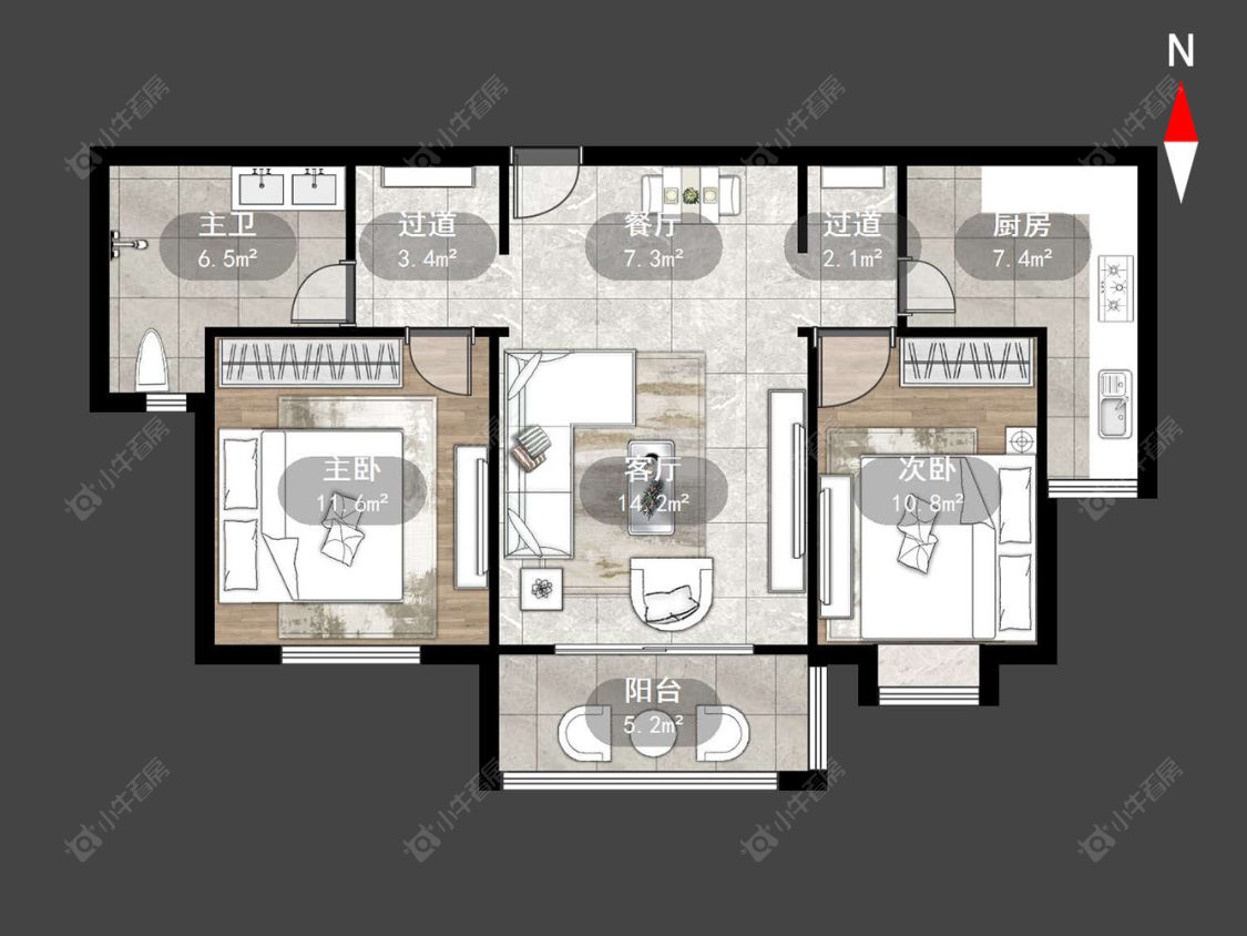 常州青枫公馆在售二手房源户型图_小牛看房