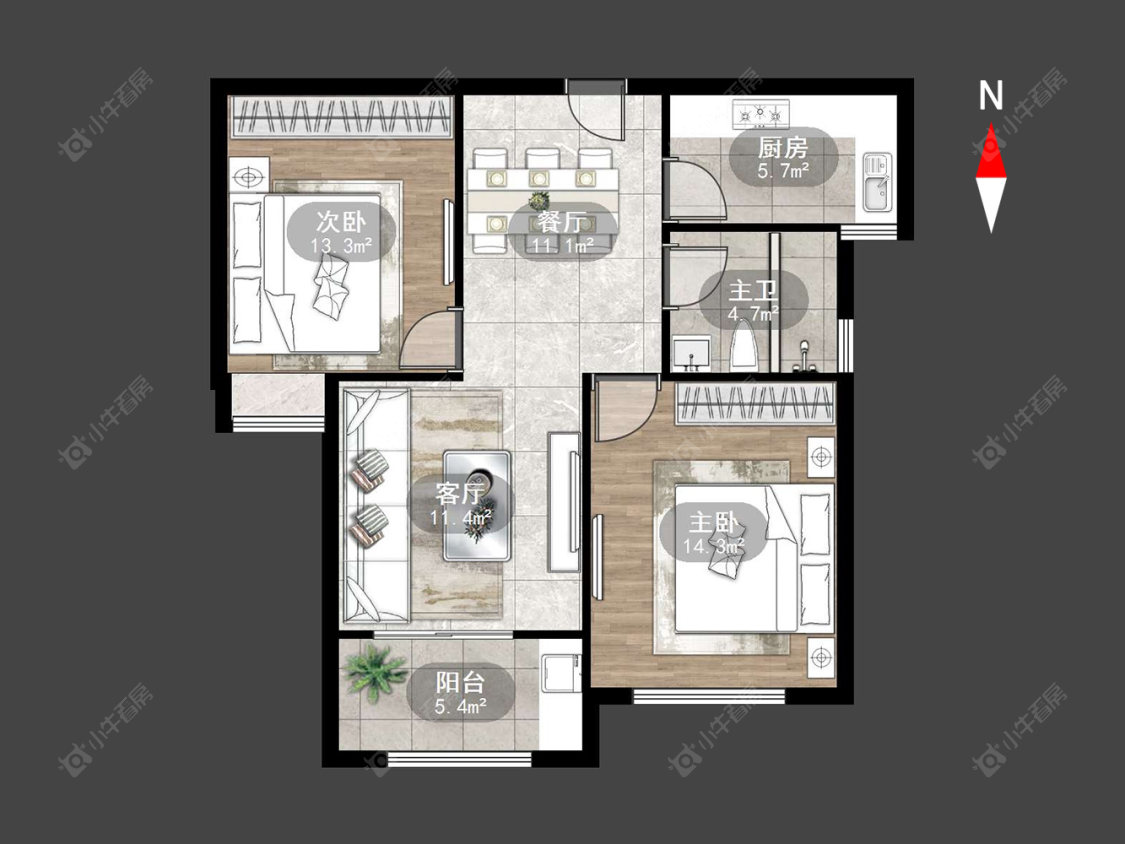 常州聚怡花园南区在售二手房源户型图_小牛看房