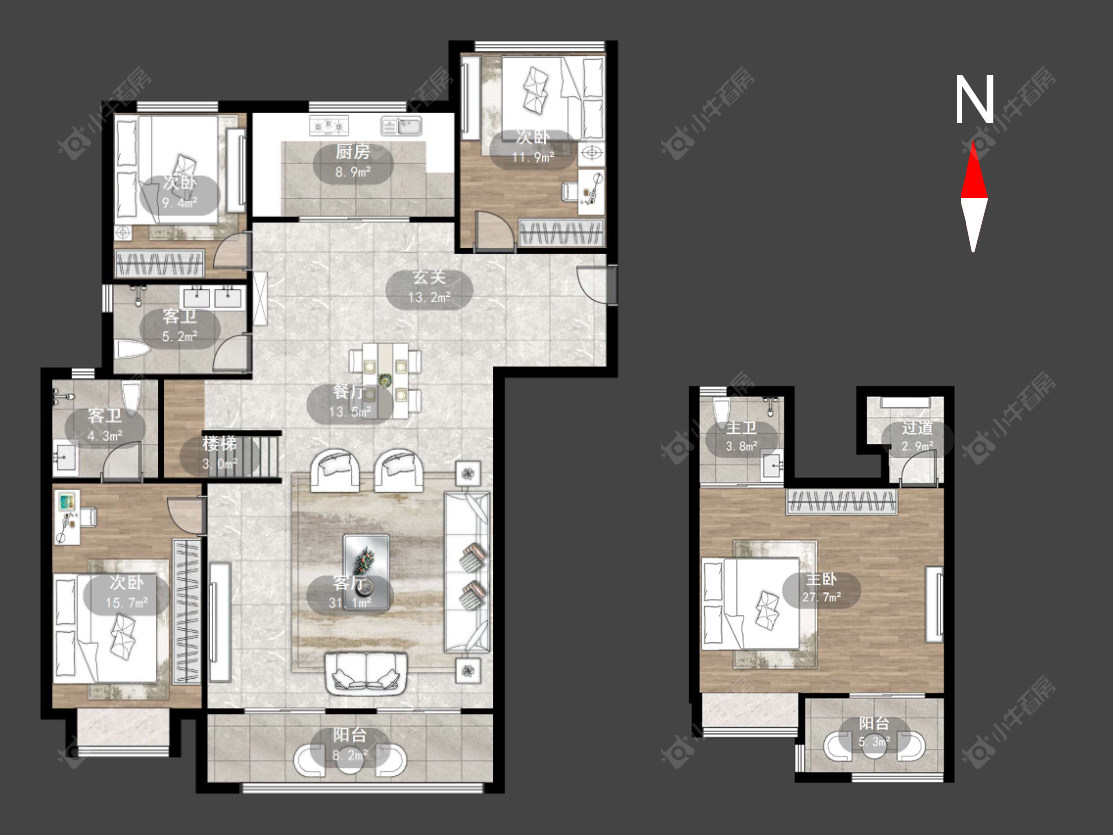 常州新城璞樾和山在售二手房源户型图_小牛看房