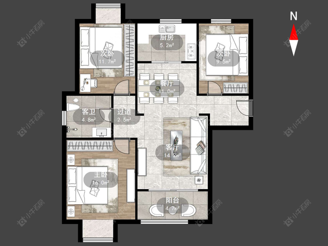 常州亨达未来城在售二手房源户型图_小牛看房