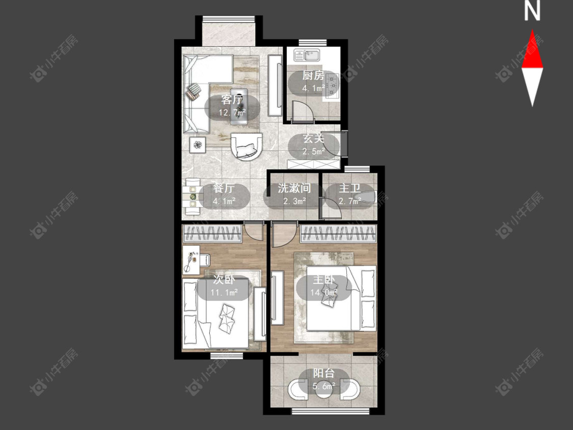 常州青洋花苑在售二手房源户型图_小牛看房