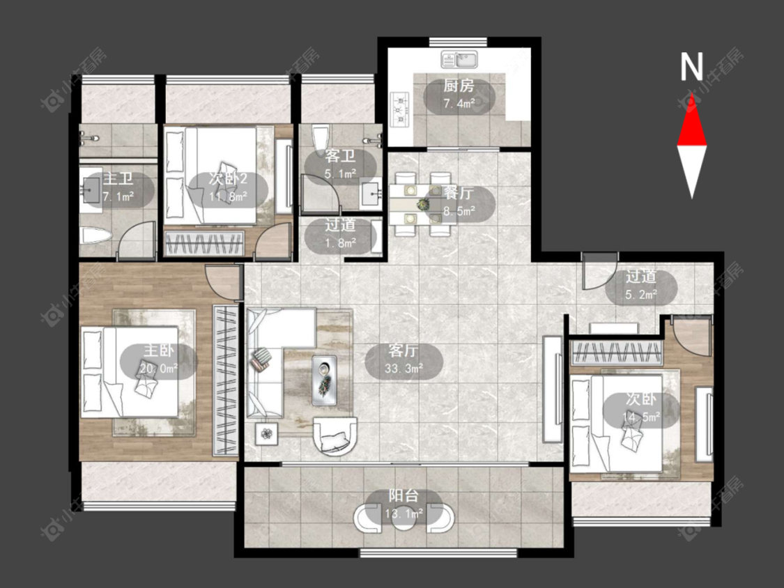 常州旭辉都会上著在售二手房源户型图_小牛看房