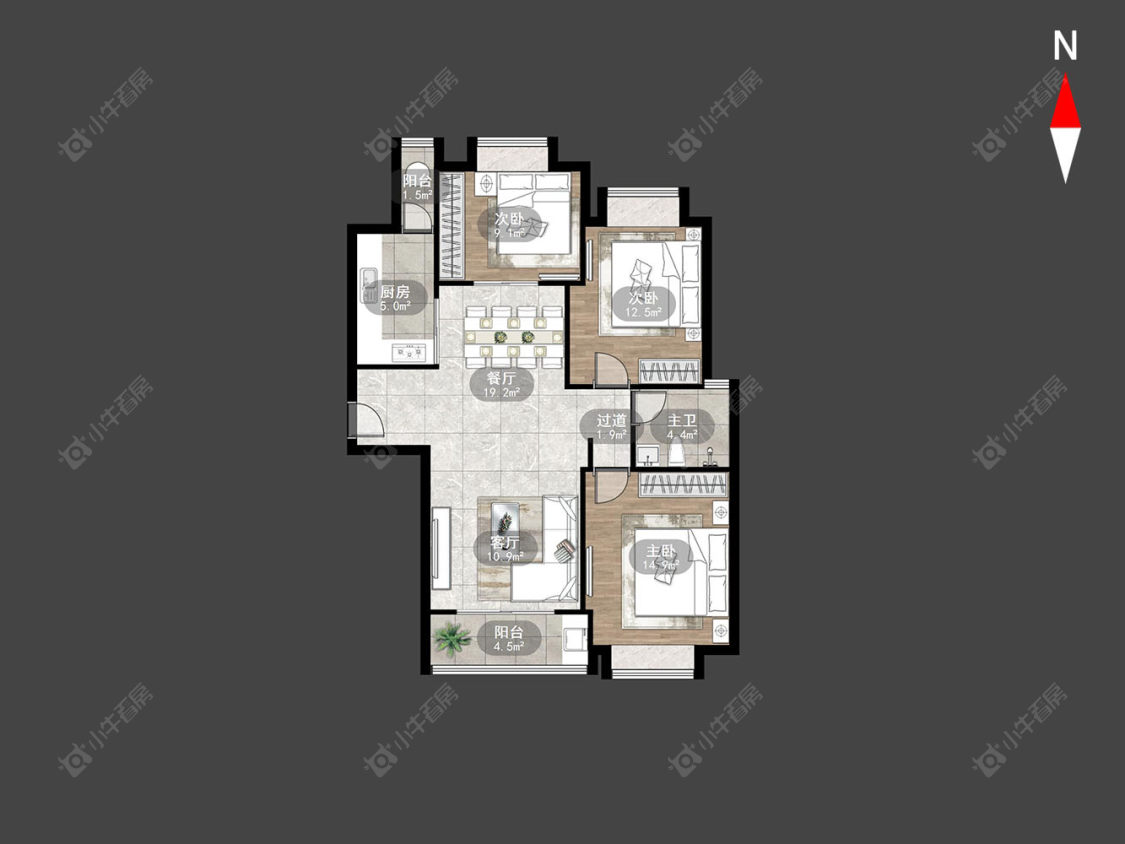 凯尔枫尚花园房源户型图 常州凯尔枫尚花园在售二手房源户型图_小牛看房