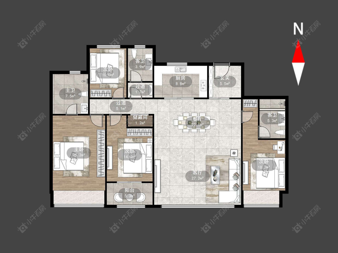 常州嘉宏一江风华在售二手房源户型图_小牛看房