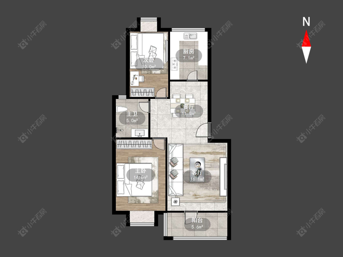 常州陈渡新苑在售二手房源户型图_小牛看房