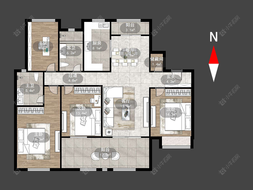 常州新城公馆天域在售二手房源户型图_小牛看房