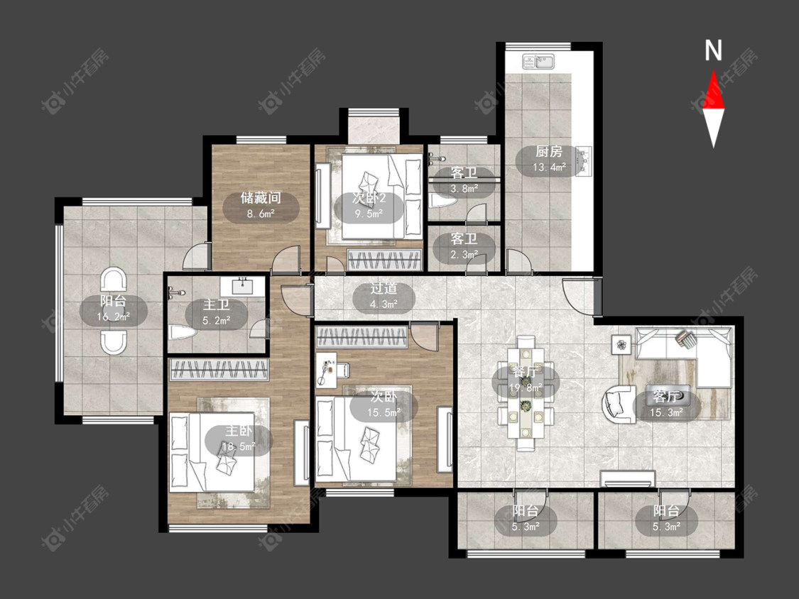 常州新城长岛在售二手房源户型图_小牛看房