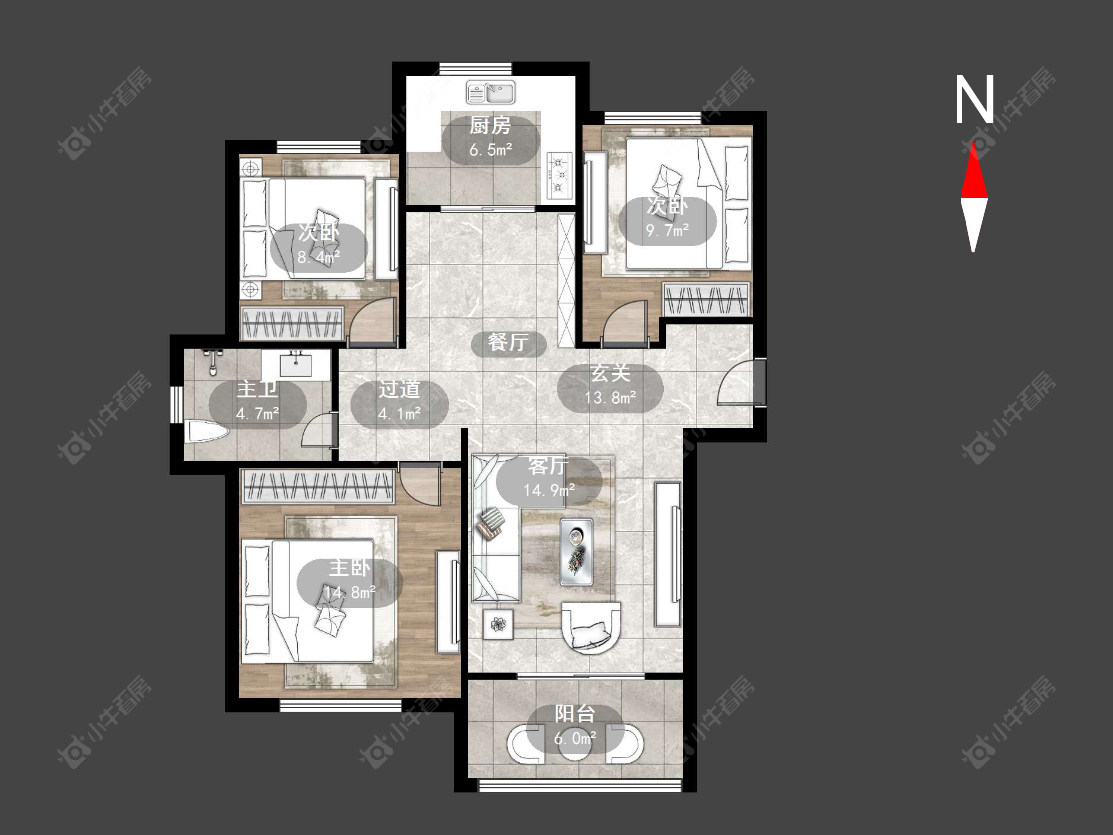 华润国际三期房源户型图 常州华润国际三期在售二手房源户型图_小牛看房