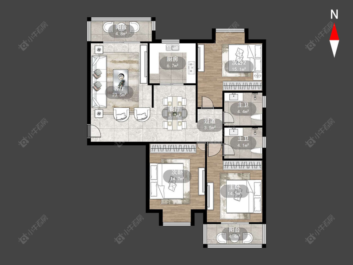 宝龙国际花园一期房源户型图 常州宝龙国际花园一期在售二手房源户型图_小牛看房