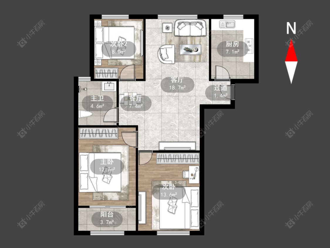 常州聚怡花园北区在售二手房源户型图_小牛看房