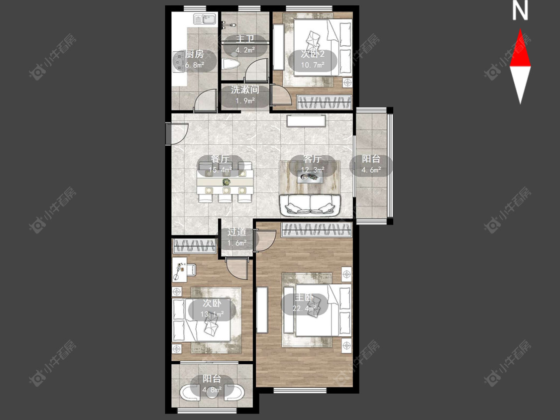 常州金正花园在售二手房源户型图_小牛看房