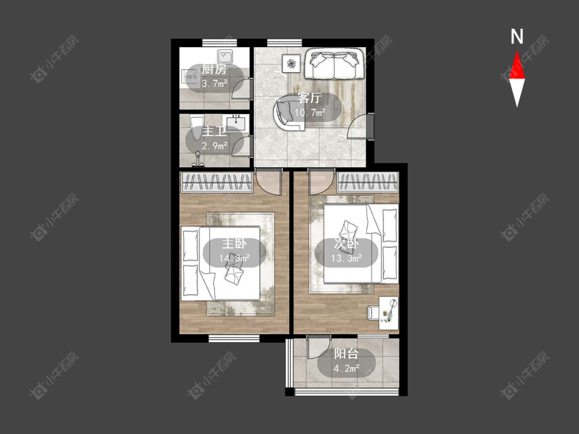 常州电子新村在售二手房源户型图_小牛看房
