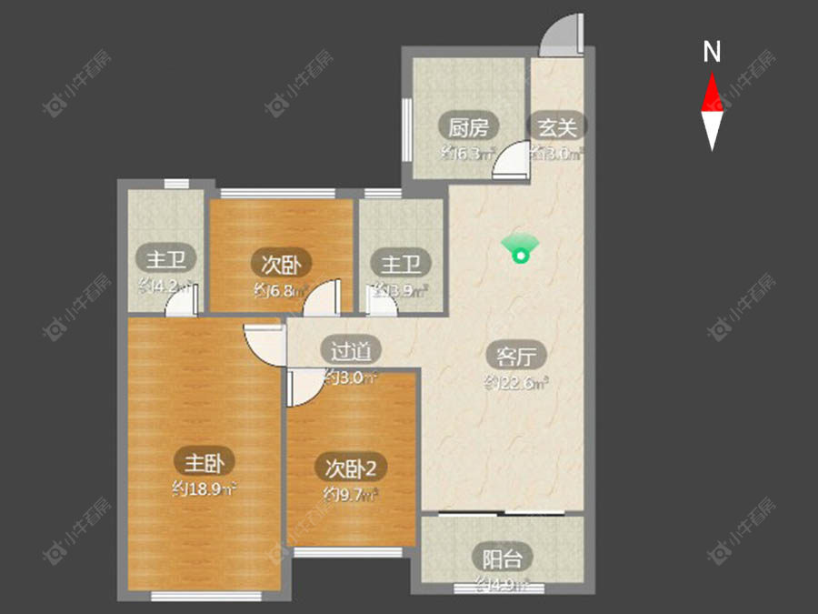 常州路劲城市主场在售二手房源户型图_小牛看房