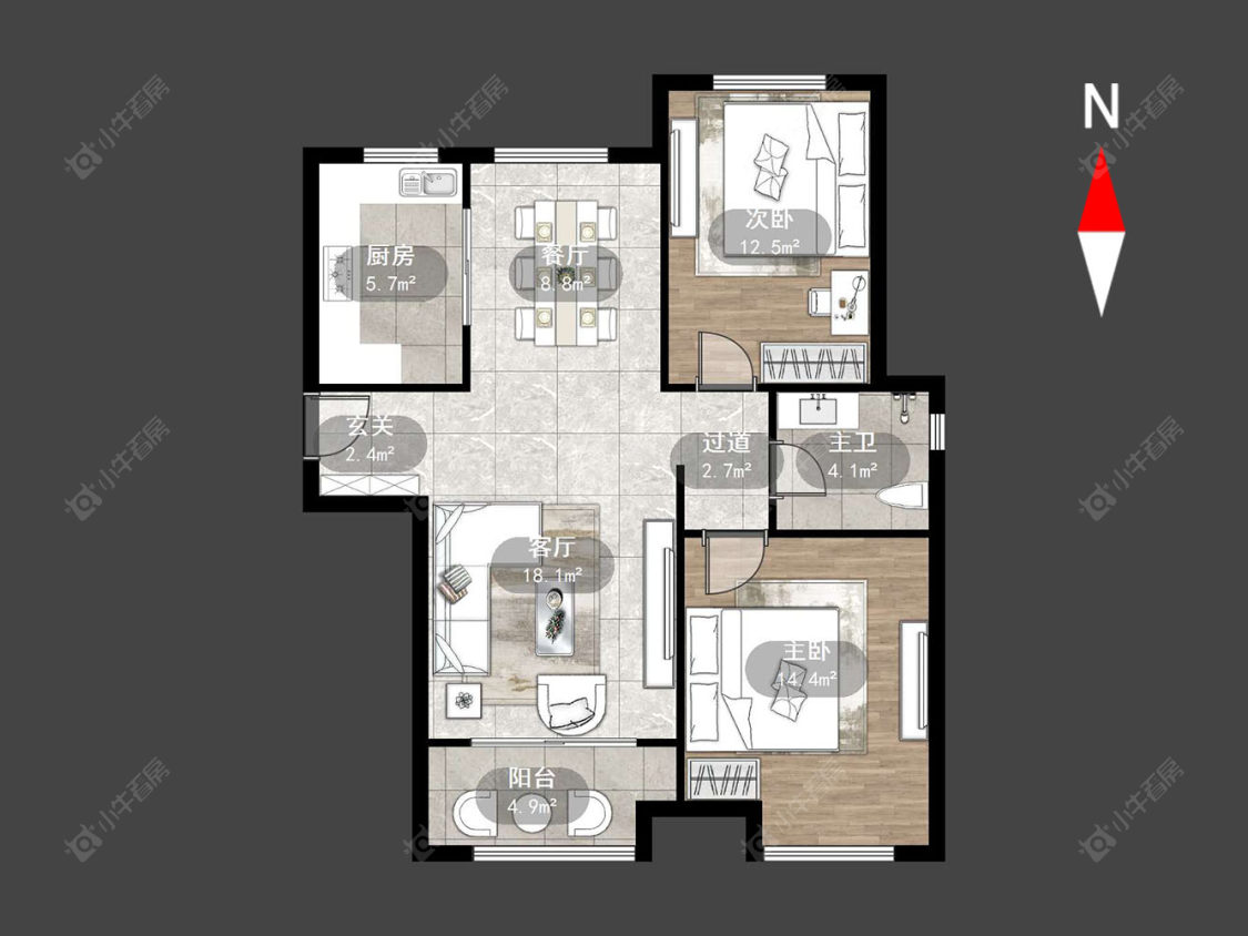 新城域二期房源户型图 常州新城域二期在售二手房源户型图_小牛看房