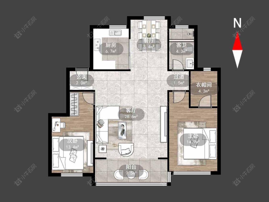 新城都荟房源户型图 常州新城都荟在售二手房源户型图_小牛看房