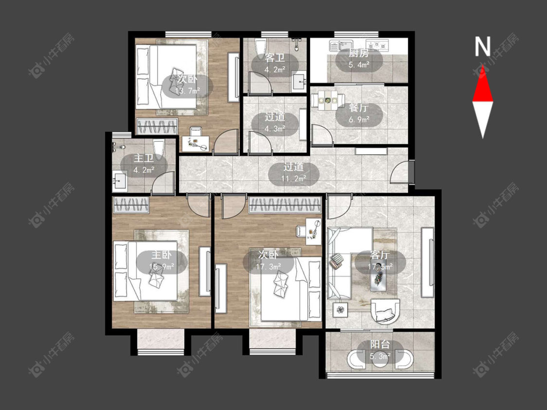 常州半岛小区在售二手房源户型图_小牛看房